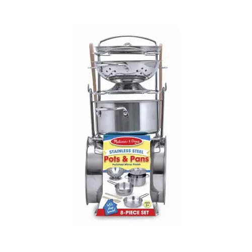 Kids' Cookware Play Set, Stainless Steel