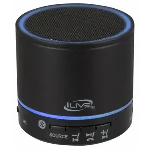 iLive ISB07B Bluetooth Speaker, Portable, Black