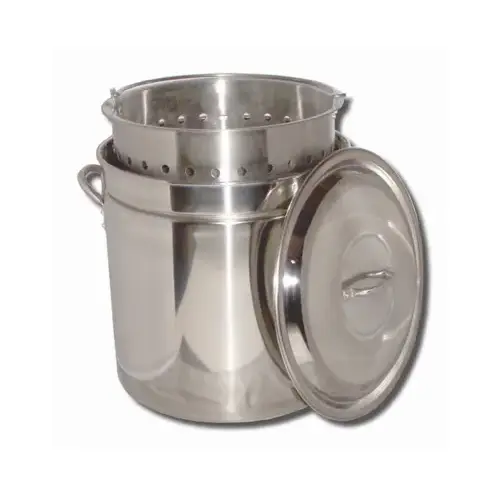 Stainless Steel Pot With Steam Rim, 82-Qt. Stainless Steel Pot With Steam Rim, 82-Qt.