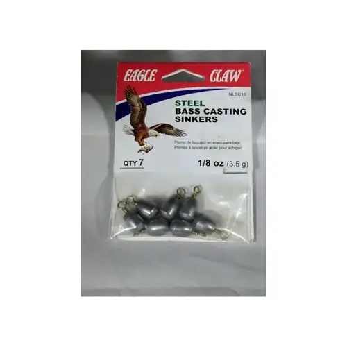 Bass Casting Sinker, 1/8 oz - pack of 7 Bass Casting Sinker, 1/8 oz - pack of 7