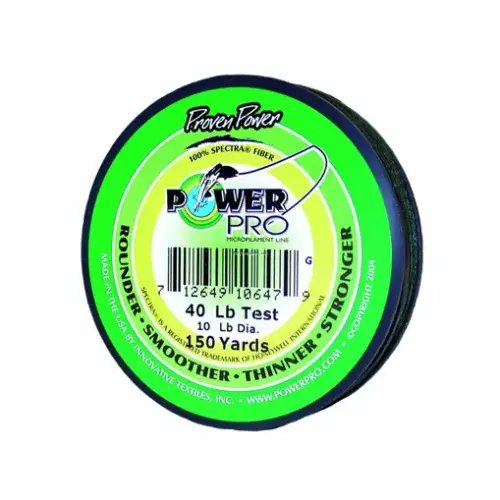 Spectra Braided Fishing Line, 40Lb, 150Yds, Green Spectra Braided Fishing Line, 40Lb, 150Yds, Green