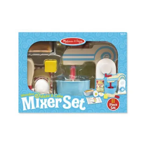 11-Pc. Wooden Make-a-Cake Mixer Set