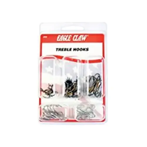 25-Pc. Short Shank Treble Fish Hook Assortment 25-Pc. Short Shank Treble Fish Hook Assortment