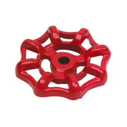 Sillcock Handle, Metal, Round Stem, Red