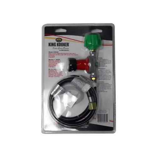 Regulator With Hose, 30 PSI, 3/8-In. Female Flare x 30-In.