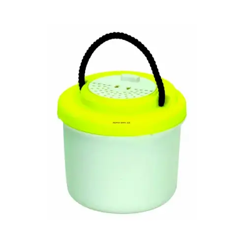 Compact Bait Bucket, Yellow/White