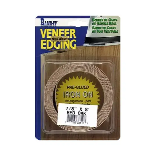 Cherry Real Wood Veneer Iron-on Edgebanding, 7/8-Inch x 8-Ft.