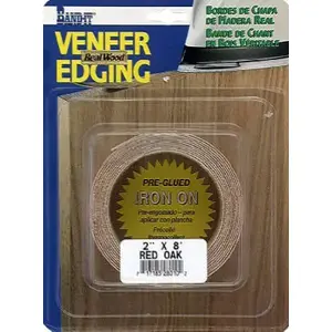 VENEER TECHNOLOGIES 28040 Cherry Real Wood Veneer Iron-on Edgebanding, 2-Inch x 8-Ft.
