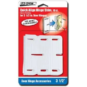 EZ SHIM HS350BP Hinge Shim, Plastic White
