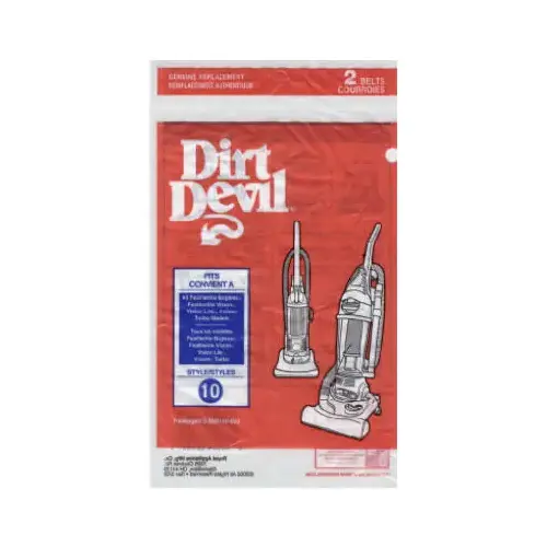 Dirt Devil Style "10" Vacuum Cleaner Belt Pair Dirt Devil Style "10" Vacuum Cleaner Belt Pair
