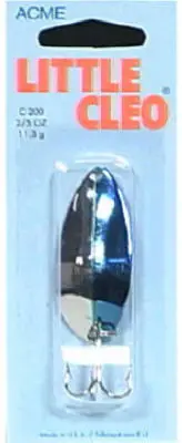 Big Rock Sports Little Cleo Spoon Nickel & Neon Blue 0287-0481