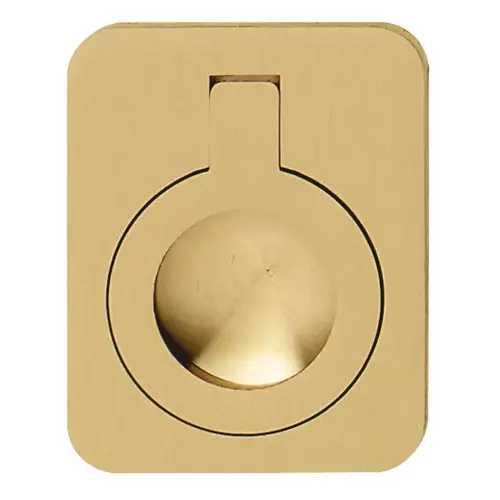 Inset Ring Handle, Brass Campaign Collection, 47 x 60 mm (W x H), Brushed brass matt Inset Ring Handle, Brass Campaign Collection, 47 x 60 mm (W x H), Brushed brass matt