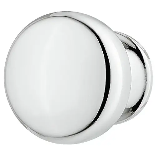 Knob Zinc alloy, polished, Chrome plated, Height: 22 mm, Knob diameter: 25 mm Chrome plated, polished Knob Zinc alloy, polished, Chrome plated, Height: 22 mm, Knob diameter: 25 mm Chrome plated, polished