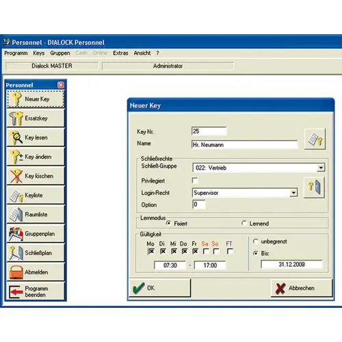 Software CD-ROM, Personnel SP, Full Version, Dialock Programming for large projects and extensive functionality, Language: English Software CD-ROM, Personnel SP, Full Version, Dialock Programming for large projects and extensive functionality, Language: English