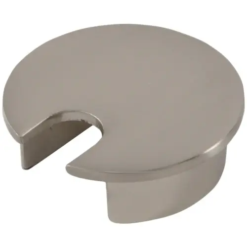 Metal Cable Grommet, One-Piece, Round, diameter 40 mm For workplace organization, Brushed nickel, with 20 x 25 mm opening brushedNickel plated