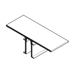 CRL-U.S. Aluminum AP994 4" Intermediate Vertical 'T' Anchor for CW934 Mill - pack of 12