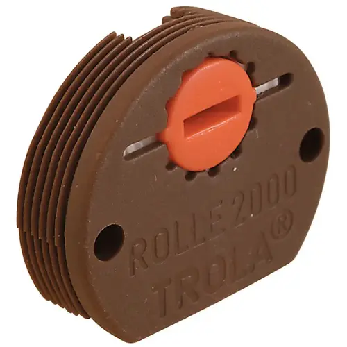 Lower Roller, With Adjustable Steel Spindle For use with flush mount track, Brown Brown