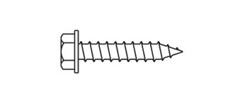 CRL-U.S. Aluminum ST268 #12 x 3/4" Hex Washer Head Sheet Metal Screw - pack of 100