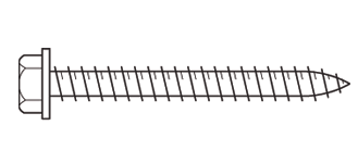 CRL-U.S. Aluminum ST286 #12 x 2" Hex Washer Head Sheet Metal Screw - pack of 100