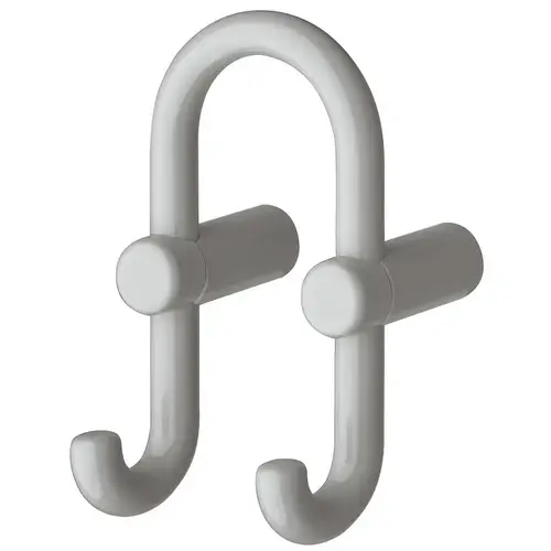Double Coat Hook, HEWI, Polyamide, 165 x 87 mm Wide range of colors, hook diameter 15 mm, Light gray Light gray, glossy Double Coat Hook, HEWI, Polyamide, 165 x 87 mm Wide range of colors, hook diameter 15 mm, Light gray Light gray, glossy