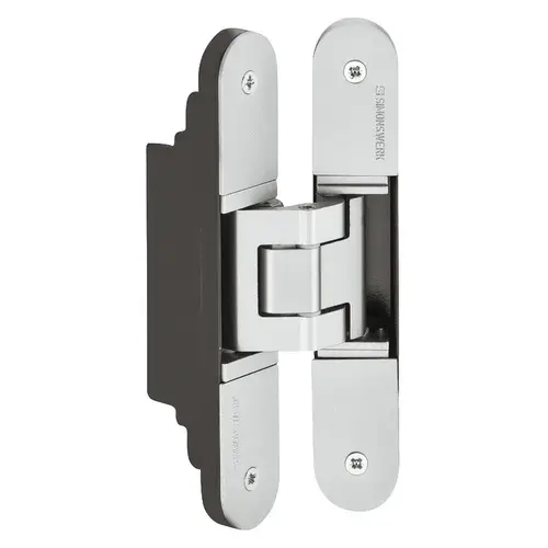 Concealed Hinge, TECTUS TE 340 3D 3D adjustable, size 160 mm, satin chrome Chrome colored, satin-finish, powder coated Concealed Hinge, TECTUS TE 340 3D 3D adjustable, size 160 mm, satin chrome Chrome colored, satin-finish, powder coated