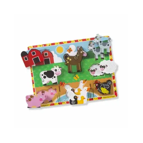 8-Pc. Farm Puzzle, Chunky Wooden Pieces, Ages 2 & Up