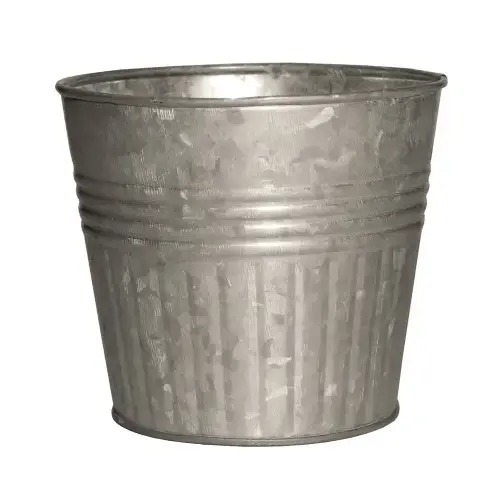 Planter, Galvanized Metal, 4-In. Planter, Galvanized Metal, 4-In.