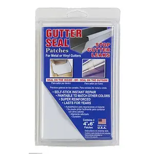 Cofair Products GSP46 Gutter Seal Patches, Self-Sticking, 4 x 6-In - pack of 4 White