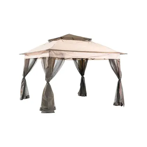 Pop-Up Pagoda Gazebo, 10x10-Ft. Brown Pop-Up Pagoda Gazebo, 10x10-Ft. Brown