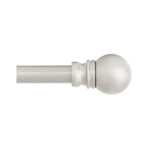 Davenport Decorative Curtain Rod, Satin Nickel, 1/2 x 28 to 48 In. Davenport Decorative Curtain Rod, Satin Nickel, 1/2 x 28 to 48 In.