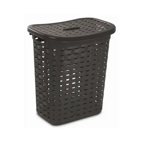 Laundry Hamper, Espresso Weave, 22-3/8-In.