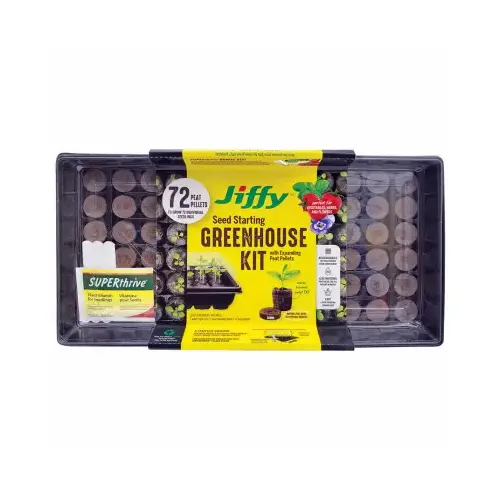 Professional Greenhouse Kit, 11 x 22 In. Tray, 72 Pellets