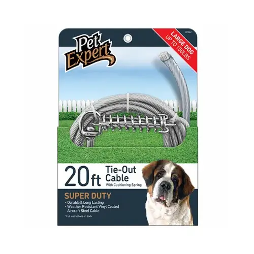 Dog Tie Out, Super Duty, 20-Ft. Dog Tie Out, Super Duty, 20-Ft.