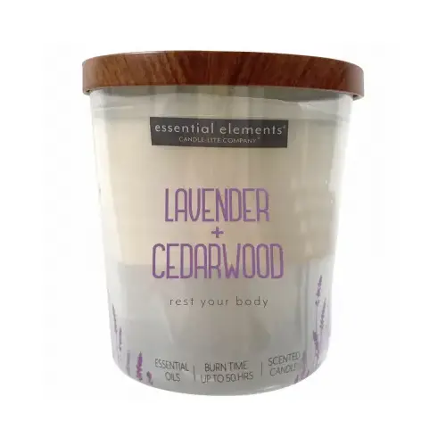 Essential Elements Jar Candle, Lavender & Cedarwood, 9-oz. Essential Elements Jar Candle, Lavender & Cedarwood, 9-oz.