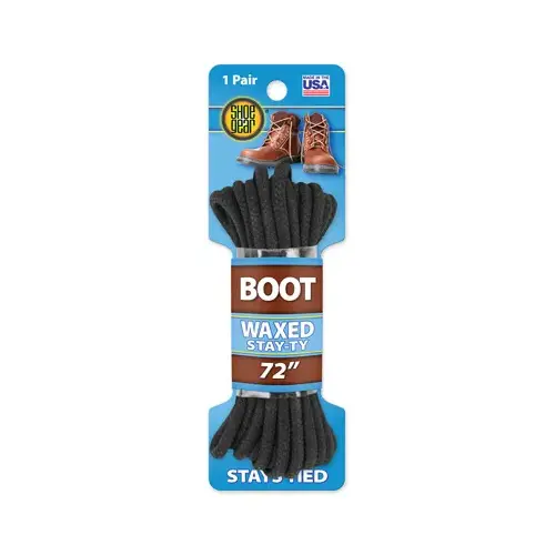72" BLK Waxed Boot Lace 72" BLK Waxed Boot Lace