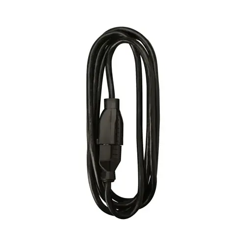 Extension Cord, 16/3 SJOW, Black Round Vinyl, 10-Ft.