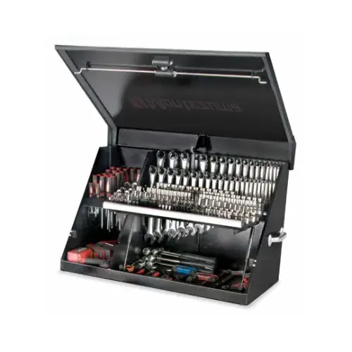 Tool Box, 13,120 cu-in, Steel, Black, 21-5/8 in H x 36-3/4 in W x 17-1/2 in D Outside