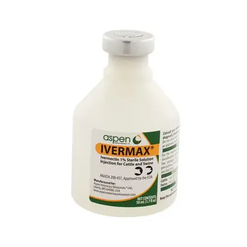 Cattle Parasiticide, 1% Ivermectin, Injectable, 50mL
