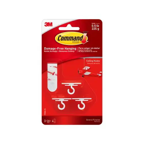 Ceiling Hooks, 3-Ct.