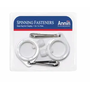 Annin 286125 Rotating Flag Pole Ring, 1.25-In Pair