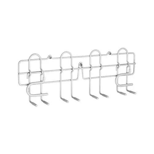 16 In. 8-Hook Long Handle Tool Rack White 16 In. 8-Hook Long Handle Tool Rack White