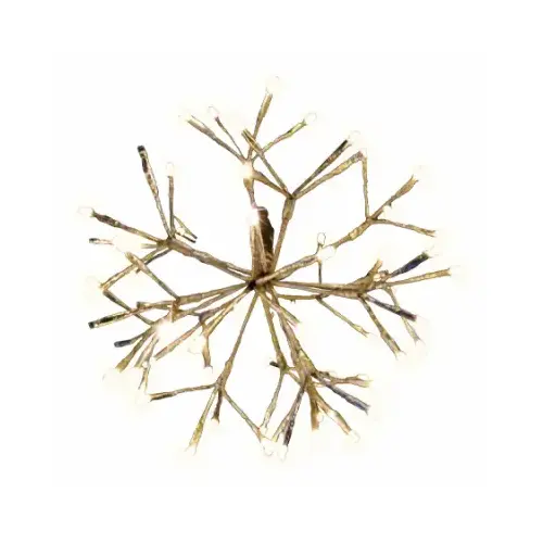 LED Shimmering Sphere, Wire Branches, Gold & Warm White, 12-In. LED Shimmering Sphere, Wire Branches, Gold & Warm White, 12-In.