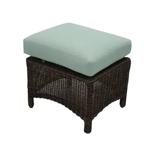 Bermuda Ottoman, All-Weather Wicker, Steel Frame Bermuda Ottoman, All-Weather Wicker, Steel Frame