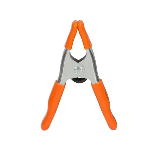 Spring Clamp, 1 in Clamping, Steel, Zinc, Orange Spring Clamp, 1 in Clamping, Steel, Zinc, Orange