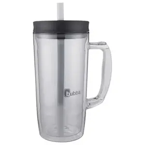 IGNITE USA 11370 Insulated Beverage Mug, Straw Lid, 32-oz., Assorted Colors