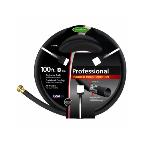 Rubber Garden Hose, Black, 5/8-In. x 100-Ft. Rubber Garden Hose, Black, 5/8-In. x 100-Ft.