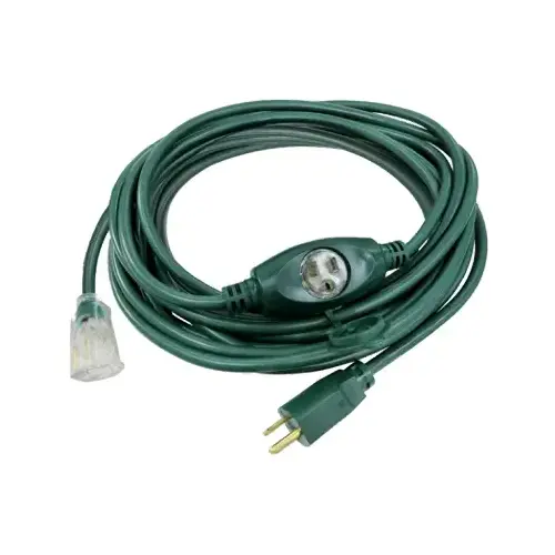 25-Ft. 14/3 SJTW Green Outdoor Extension Cord 25-Ft. 14/3 SJTW Green Outdoor Extension Cord