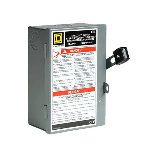 30A L Series Light-Duty Plug Fuse Enclosed Safety Switch With Neutral