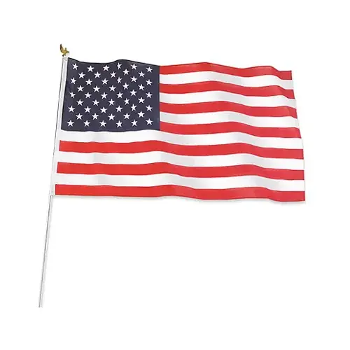 U.S. Flag Kit, Poly/Cotton, 3 x 5-Ft.
