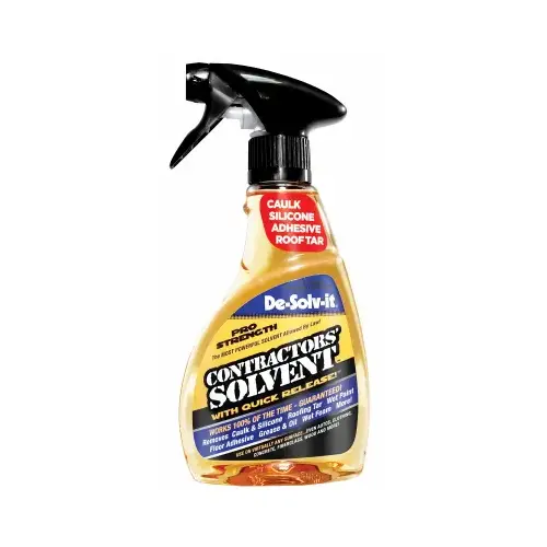 Contractor Solvent, Liquid, Citrus, Clear/Orange, 12 oz, Bottle Contractor Solvent, Liquid, Citrus, Clear/Orange, 12 oz, Bottle